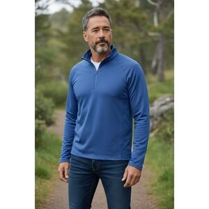 Men's Patagonia Capilene Cool Lightweight Pullover Shirt Royal Blue‎ Size M